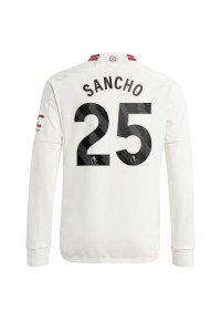 Manchester United Jadon Sancho #25 Jalkapallovaatteet Kolmaspaita 2023-24 Pitkähihainen